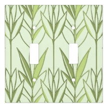 Padrão Deco de Folhagem Tropical Pastel Verde