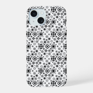 Padrão decorativo arabesco preto e branco fofo
