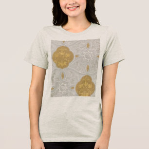 Padrão Decorativo Creme e Dourado