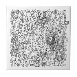 Padrão decorativo de pássaros preto e branco diver