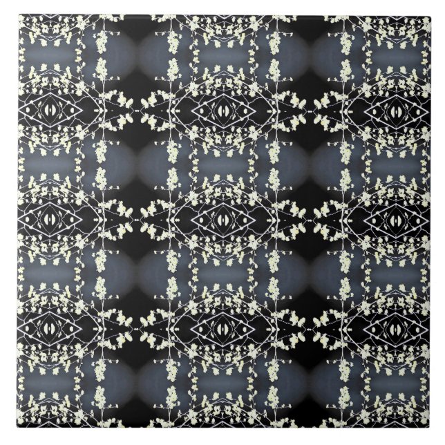 Padrão decorativo preto e branco (Frente)