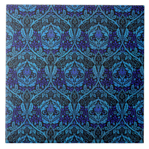 Padrão Decorativo Vintage em Azul