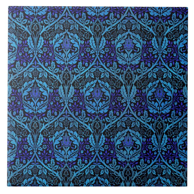 Padrão Decorativo Vintage em Azul (Frente)