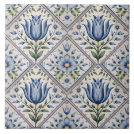Padrão Delft Holandês Azul