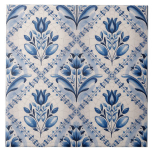 Padrão Delft Holandês Azul