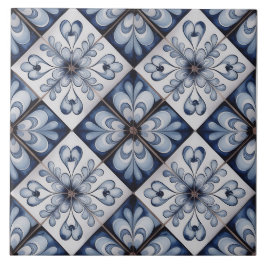 Padrão Delft Holandês Azul