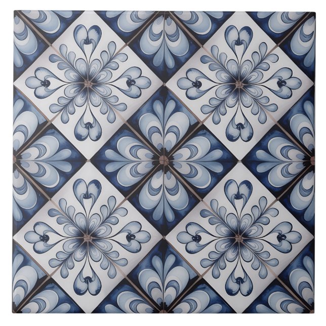 Padrão Delft Holandês Azul (Frente)