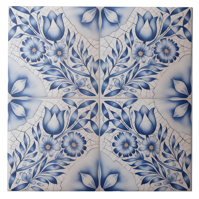 Padrão Delft Holandês Azul (Frente)