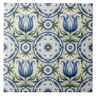 Padrão Delft Holandês Azul