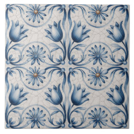 Padrão Delft Holandês Azul