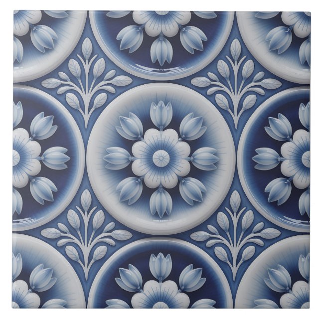 Padrão Delft Holandês Azul (Frente)