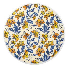 Padrão deslumbrante e contínuo de flores e folhas