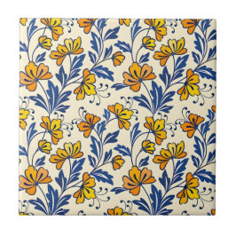 Padrão deslumbrante e contínuo de flores e folhas