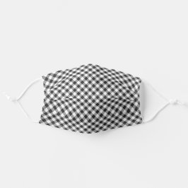 Padrão Diagonal de Gingham Branco e Preto