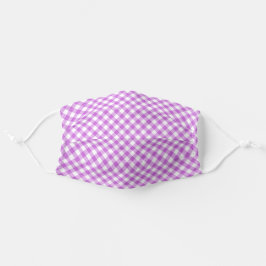 Padrão Diagonal de Gingham Branco e Roxo