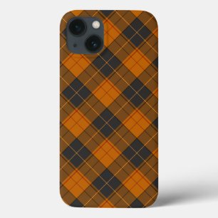Padrão diagonal simples do tartan em laranja escur