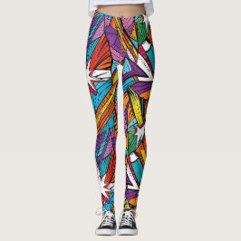 Padrão digital abstrato geométrico 25 - Leggings