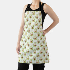 Padrão Divertido de Abacate Kawaii Comida Engraçad