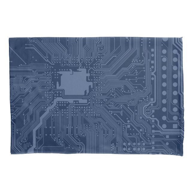 Padrão do circuito da placa-mãe do Geek azul (Frente)