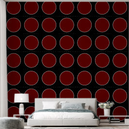 Padrão do Círculo Vermelho Elegante Moderno Preto