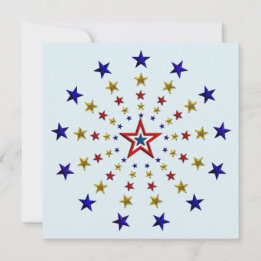 Padrão do Convite de festas das Estrelas Patriótic