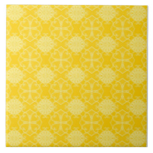 Padrão do estilo mediterrânico: Amarelo e Branco