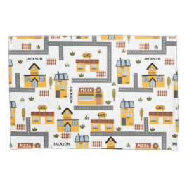 Padrão do Mapa da Cidade para Crianças Amarelo e C