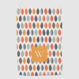 Padrão do Monograma Botânico Folheto Laranja-Claro