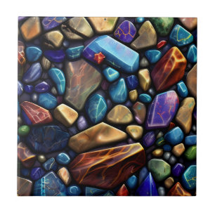 Padrão do mosaico da pedra colorida