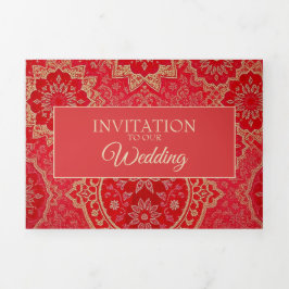 Padrão do Ouro Vermelho ORIENTAL - Cartão de Convi