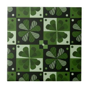 Padrão do Shamrock Checkerboard 