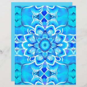 Padrão do Sky Blue e Cobalt Batik Mandala