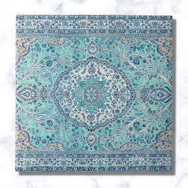 Padrão do tapete azul da Vintage