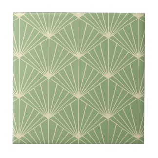 Padrão do ventilador do Deco de Arte Verde Sage