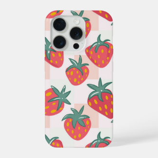 Padrão Doce de Morango Pastel – Xadrez Macio