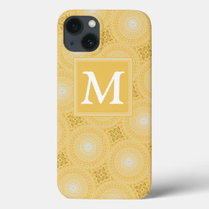 Padrão dos círculos amarelos monogramas Case-Mate 