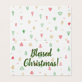 Padrão Dourado de Árvores de Natal Vermelhos