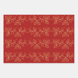 Padrão Dourado de decoração de Natal