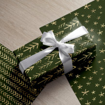 Padrão Dourado de Natal Verde da Boêmia