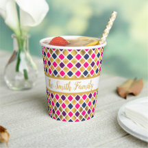 Padrão Dourado de Quatrefoil Multicolorido