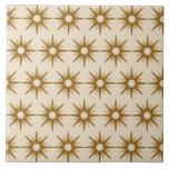 Padrão Dourado de Starburst do século médio Grande<br><div class="desc">design de inspiração moderna do século médio, com padrão antigo de estrelas de ouro retroradas em um fundo bege. Design simples e limpo moderno. Crie seu próprio padrão personalizado carregando uma nova imagem ou use o botão "mensagem" para entrar em contato com o designer para obter ajuda. Para criar seu...</div>