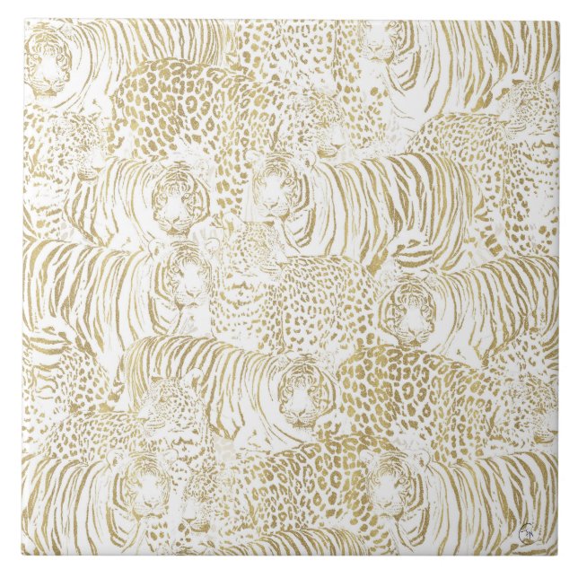 Padrão Dourado de Tigre-Leopardo (Frente)