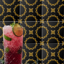 Padrão Dourado e preto brilhante elegante de luxo