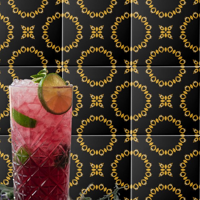 Padrão Dourado e preto brilhante elegante de luxo (Criador carregado)