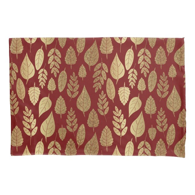 Padrão Dourado e vermelho de folha (Frente-Esquerda)