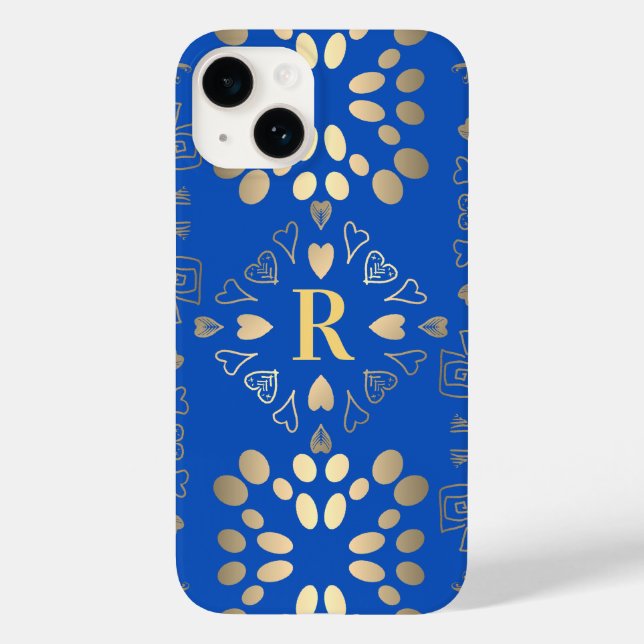 Padrão Dourado Real do Monograma (Verso)