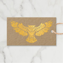 Padrão Dourado Sua Coruja de Logotipo de Empresa I