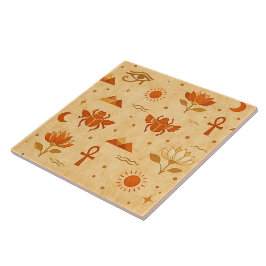 Padrão Egípcio Boho Terroso-Minimalista Faraônico