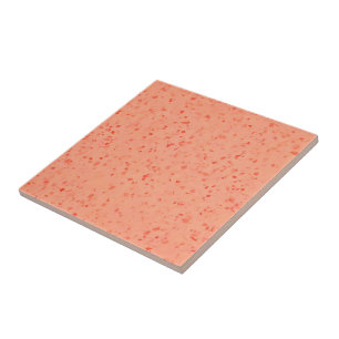 Padrão Elegante de Coral Vivido no Retro Terrazzo