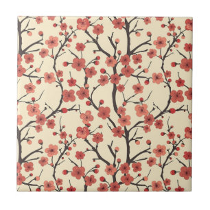 Padrão Elegante De Flor De Cereja Sem Costura (4)